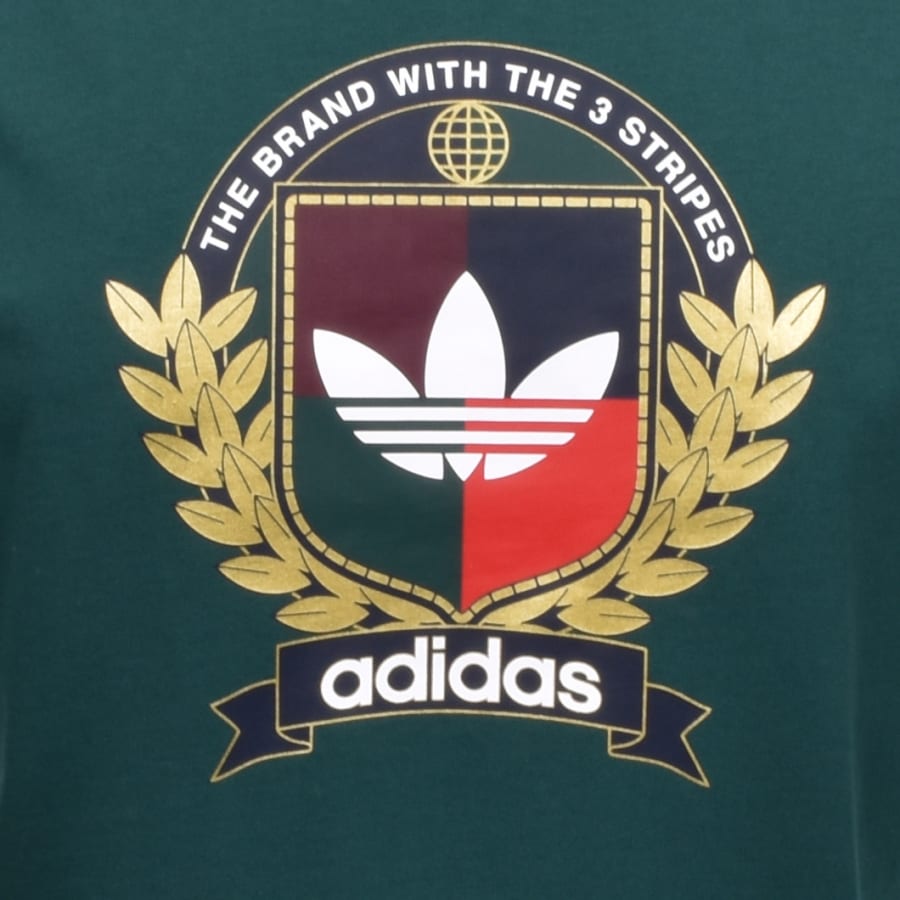 Alternative Image for Productadidas Originals Collegiate Crest T Shirt Green3